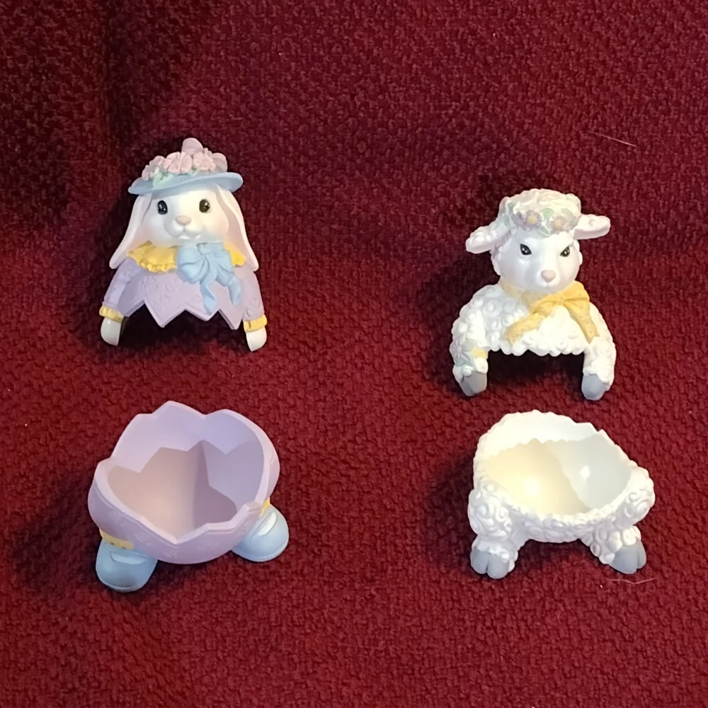 Easter Bunny and Lamb Figurines - Picture 2 of 11